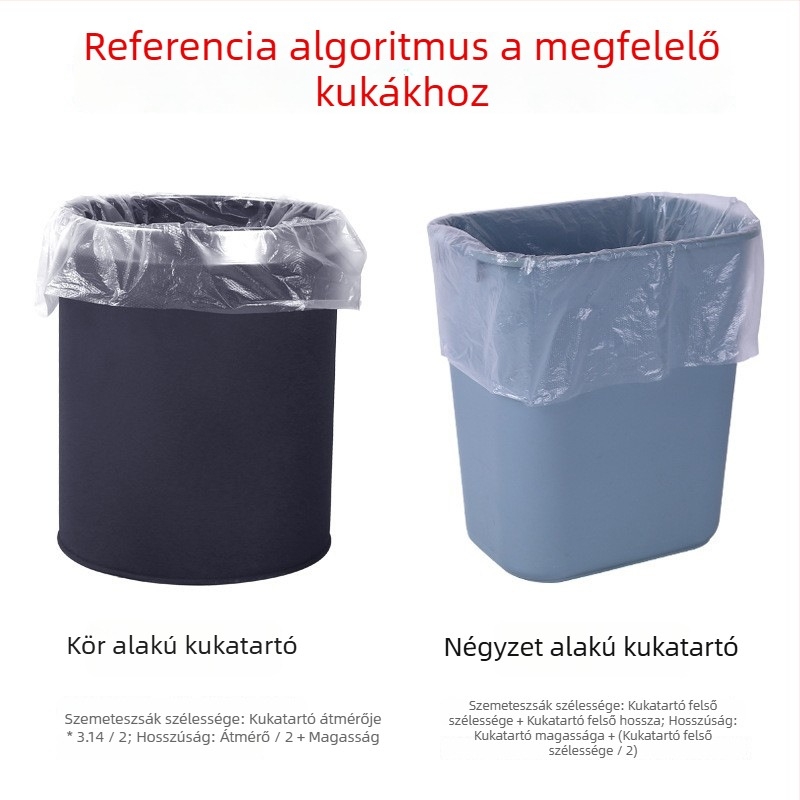 Szállodai egyszer használatos fehér hulladékzsákok lapos szájú, vastagított, 45×50 cm, átlátszó háztartási műanyag zacskók