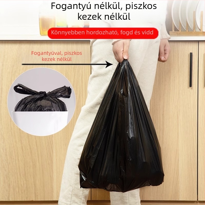 Illatosított, vastagított háztartási szemeteszsákok mellény-stílusú PE zacskók, 75 db, gazdaságos csomag
