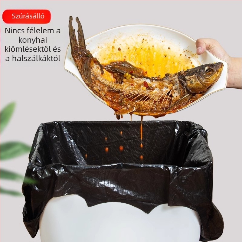 Illatosított, vastagított háztartási szemeteszsákok mellény-stílusú PE zacskók, 75 db, gazdaságos csomag