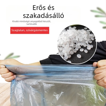 Vastagított nagy méretű háztartási szemeteszsák fogantyúkkal, sík szájú, fekete, kis méret, 100 darabos csomag