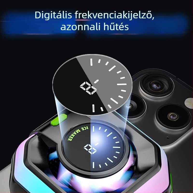 JS86 mobiltelefon hűtő félvezető hűtés, jégverziós modell, csendes játékhoz és élő közvetítéshez