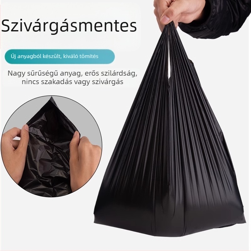 One Sail Vastagított szemeteszacskók háztartási használatra, prémium mellény-stílusú, nagy PE zacskók, 120 db – értékcsomag