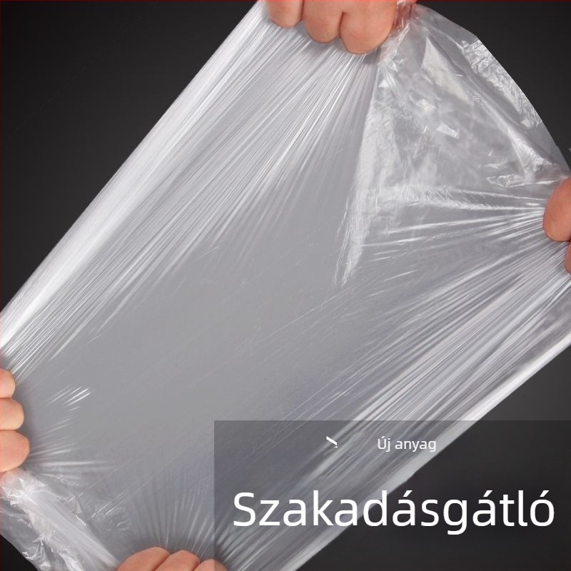 Sűrített PE szemeteszsákok háztartási használatra, lapos nyílású, közepes-nagy méretű, nem biológiailag lebomló