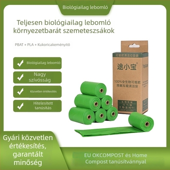 Xinhai Háztartási szemeteszsákok síknyílású, megerősített, biológiailag lebomló, perforált szakítószalaggal