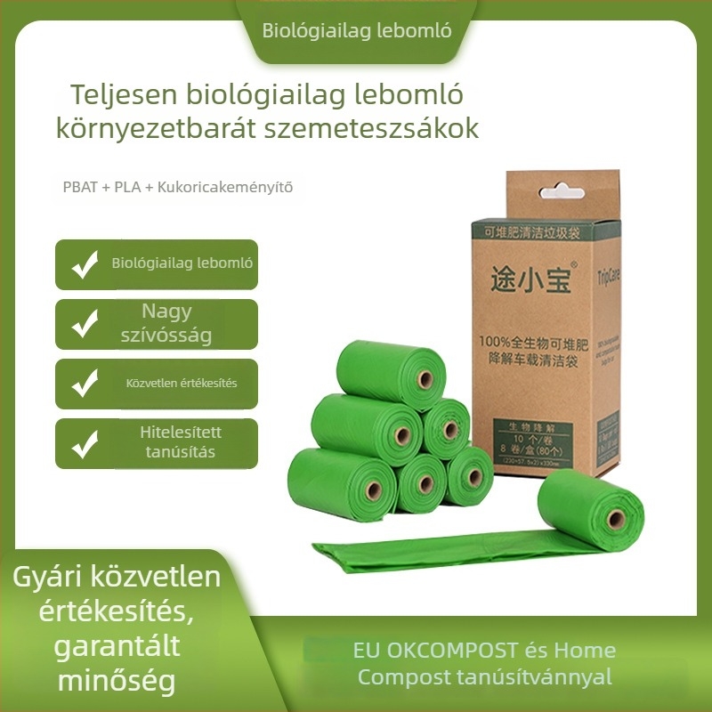 Xinhai Háztartási szemeteszsákok síknyílású, megerősített, biológiailag lebomló, perforált szakítószalaggal