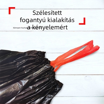 Vastagított szemeteszsákok húzószsinórral, konyhára, szállodába és otthonra, szakadásálló, fogantyúkkal