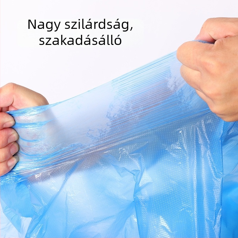 Nagy színes szemeteszsákok, vastagított HDPE, lapos szájú, strapabíró, nedves és száraz hulladékhoz, kék, piros, zöld és szürke