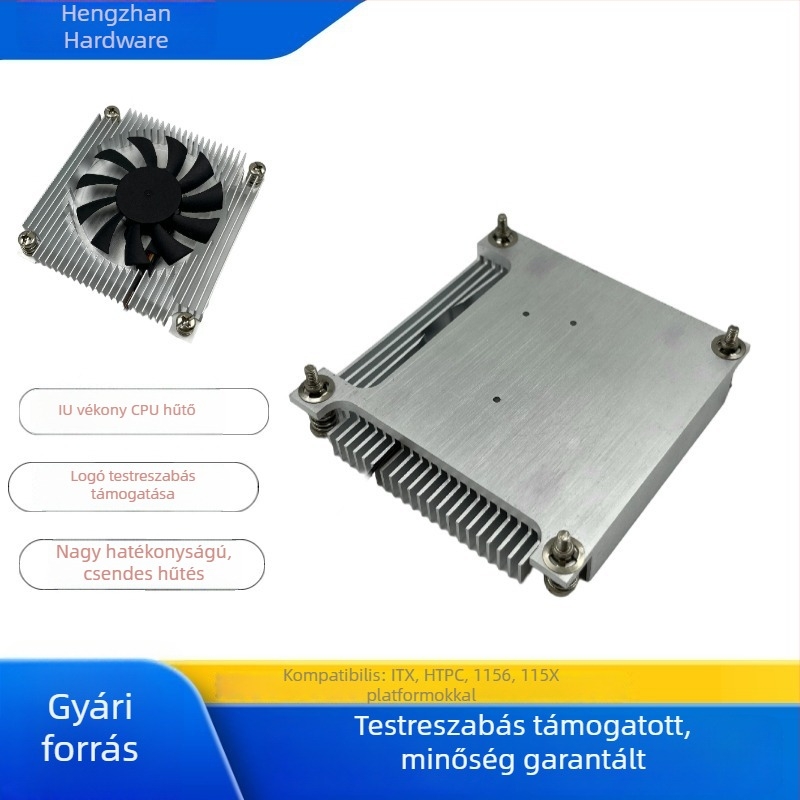 1156 Ultra vékony CPU hűtő egyben tabletekhez, ipari vezérlés, kis ház, oktatási eszköz, radiátoros ventilátor