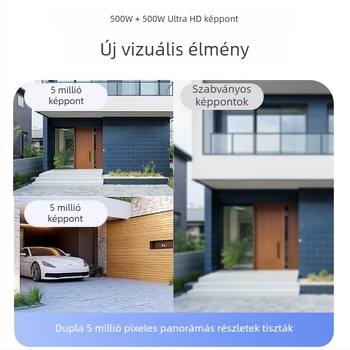 4G kamera 360° vezeték nélküli megfigyelés, dupla képernyő, otthoni HD monitor, 360° éjjellátás
