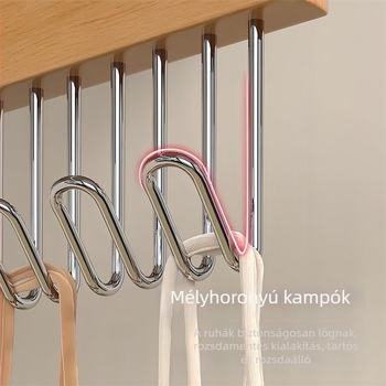 8-akasztós ruhatartó – többfunkciós tároló nyakkendőknek, fehérneműknek és sálaknak, modern minimalista dizájn