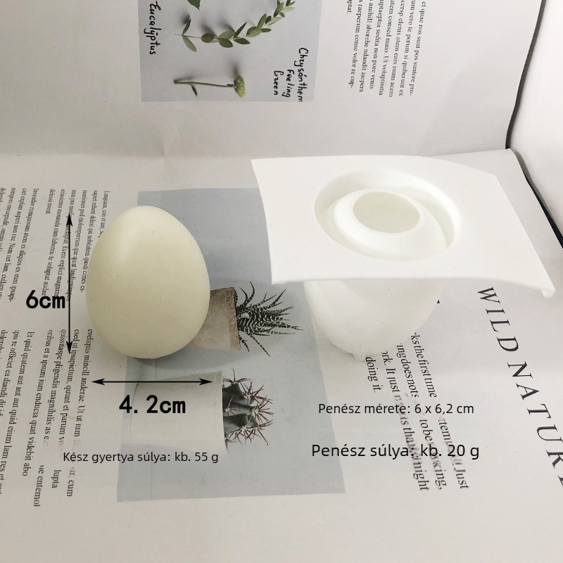 Tojás alakú szilikon forma egy üreggel, tortákhoz, süteményekhez és mousse-hoz — modern minimalist stílus