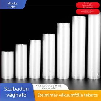 Hálós vákuumos rolos zacskó háztartási használatra, élelmiszerek tárolására, vákuum-kompressziós zacskó, megerősített, nagykereskedelem