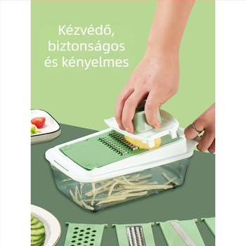 Öt az egyben multifunkcionális zöldségvágó, élelmiszer-minőségű, reszelő krumplira és retekre, citromszeletelő és kézvédő