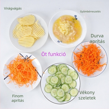 Többfunkciós zöldségvágó – hámozáshoz, szeleteléshez és reszeléshez