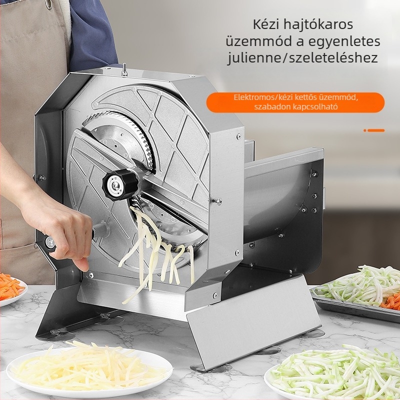 Konyhai többfunkciós elektromos szeletelő zöldségekhez és gyümölcsökhöz, állítható vastagsággal