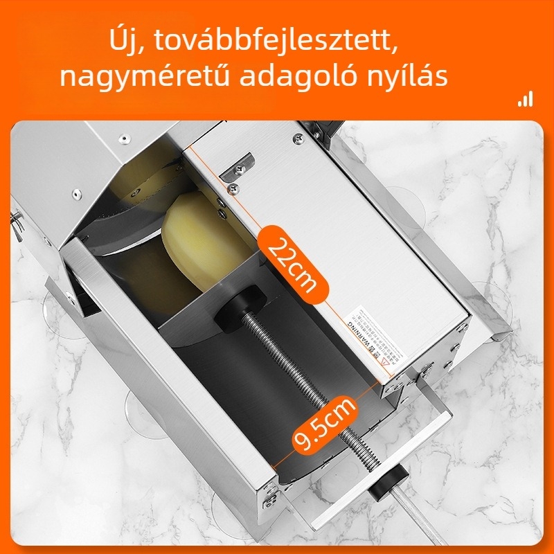Konyhai többfunkciós elektromos szeletelő zöldségekhez és gyümölcsökhöz, állítható vastagsággal