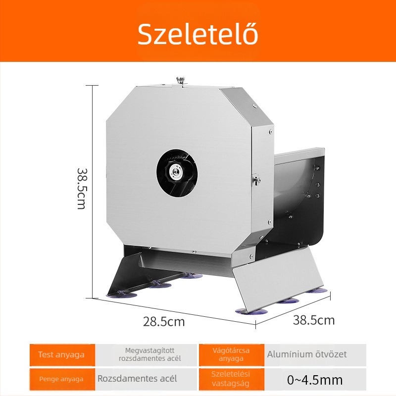 Konyhai többfunkciós elektromos szeletelő zöldségekhez és gyümölcsökhöz, állítható vastagsággal