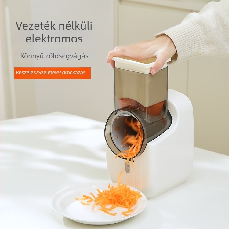 Multifunkcionális elektromos zöldségvágó, hordozható vezeték nélküli automata szeletelő