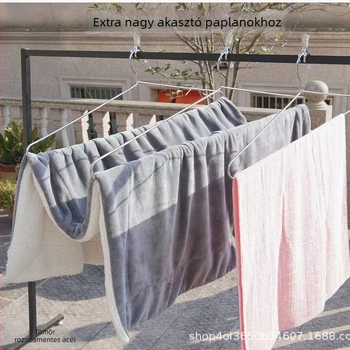 Rozsdamentes acélból készült, vastagodott és hosszabb ruhaszárító állvány belső erkélyre, lepedők, paplanok és törölközők szárítására