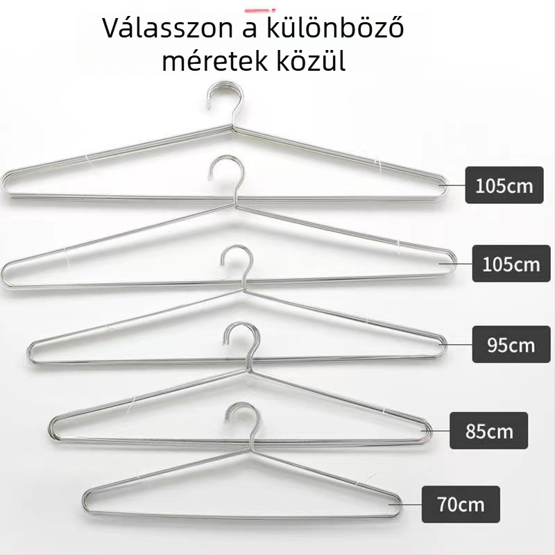 Rozsdamentes acélból készült, vastagodott és hosszabb ruhaszárító állvány belső erkélyre, lepedők, paplanok és törölközők szárítására