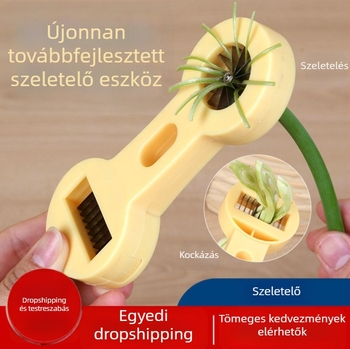 Többfunkciós zöldségvágó hagyma szeletelővel és zöldbab szeletelővel