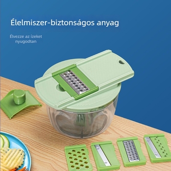 Személyre szabott többfunkciós zöldségvágó, burgonya- és retekreszelő, szeletelő, fokhagyma pasta, csili paprika ízesítő, fokhagymaprés