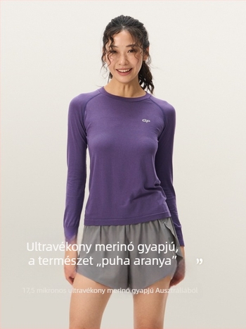 Gray Shell női hosszú ujjú gyorsan száradó Tencel felső kültéri sportokra – hegymászás, futás