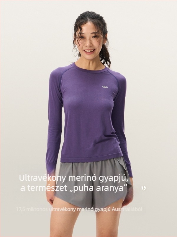 Gray Shell női hosszú ujjú gyorsan száradó Tencel felső kültéri sportokra – hegymászás, futás
