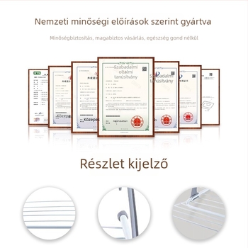 Rozsdamentes acél függő ruhaszárító állvány ablakpárkányhoz cipőállvánnyal, erkélyre, összecsukható otthoni használatra