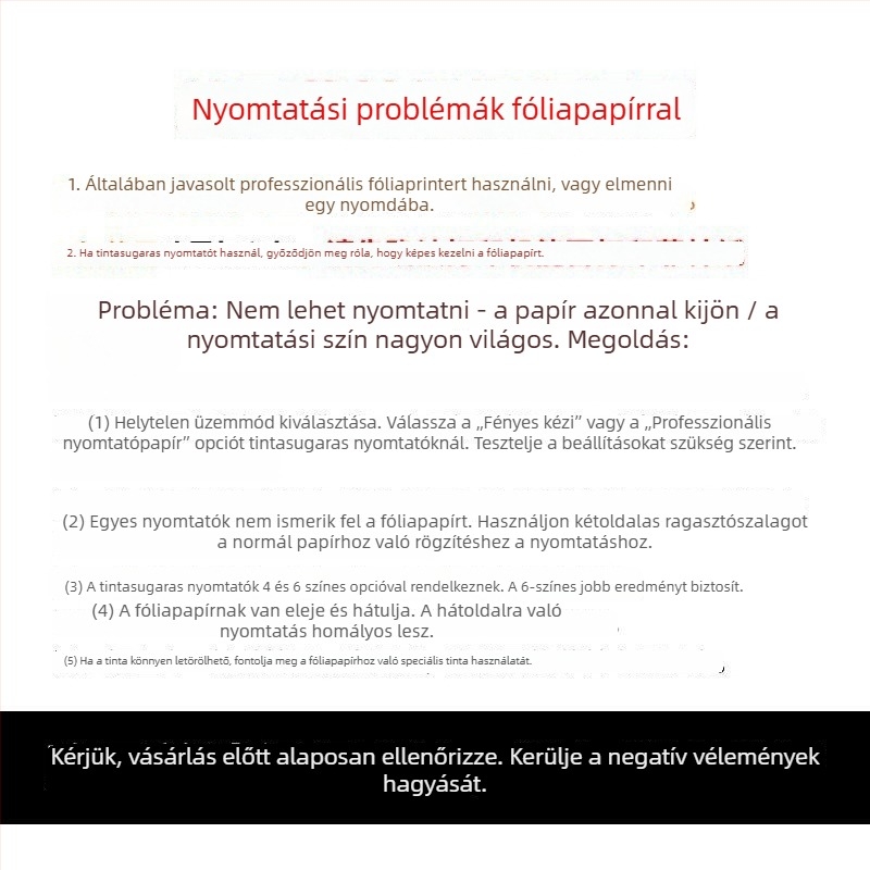 Átlátszó A4-es filmlapok tintasugaras és lézeres nyomtatáshoz, vízálló filmlap papír, 6 hüvelykes világítási lapok