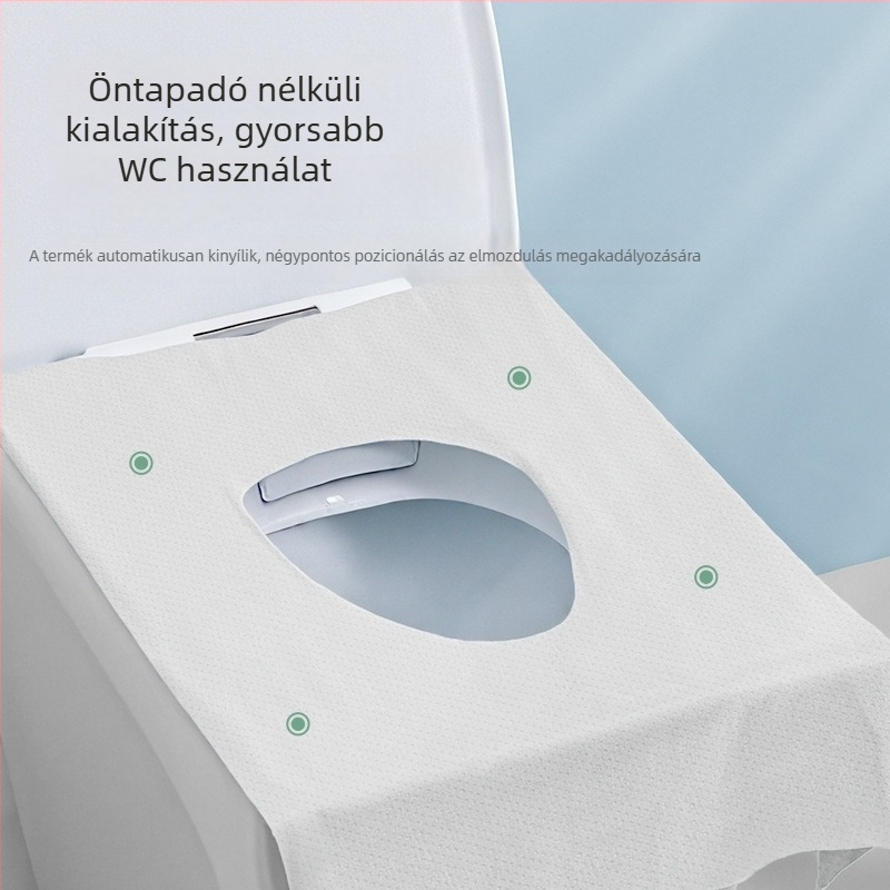 Leaf Selection Deyou egyszer használatos, sterilizált WC-ülőke fedők, egyedi csomagolásban, vastagított kivitel, teljes lefedettség, szállodai használatra
