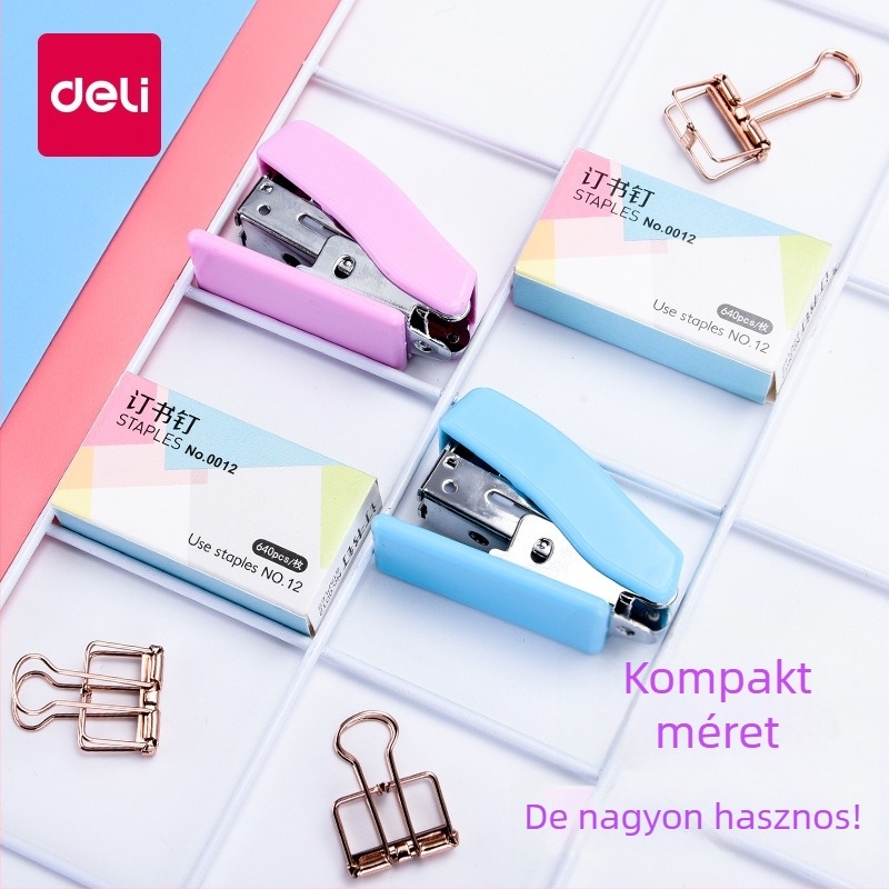Deli 0353 Mini gyerek tűzőgép, aranyos rajzfilm stílus, No. 12