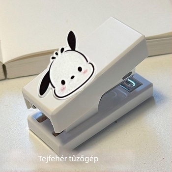 Pacha Dog mini tűzőgép, tejfehér, aranyos, diákoknak