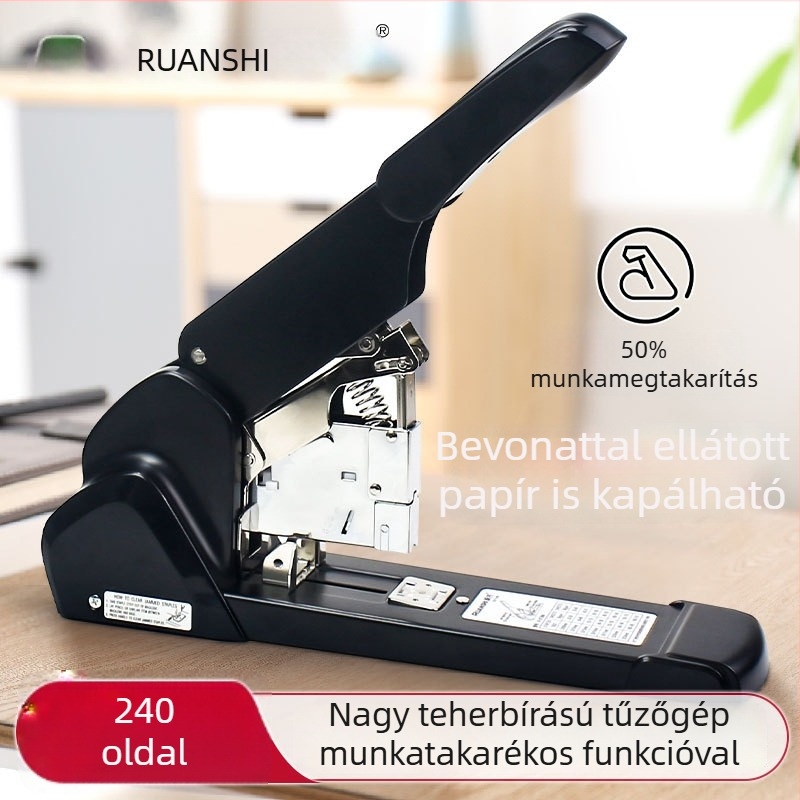 Ruan's R-ST308 Nehéz terhelésű tűzőgép, nagy kapacitású 240 oldalas könyvekhez, többfunkciós