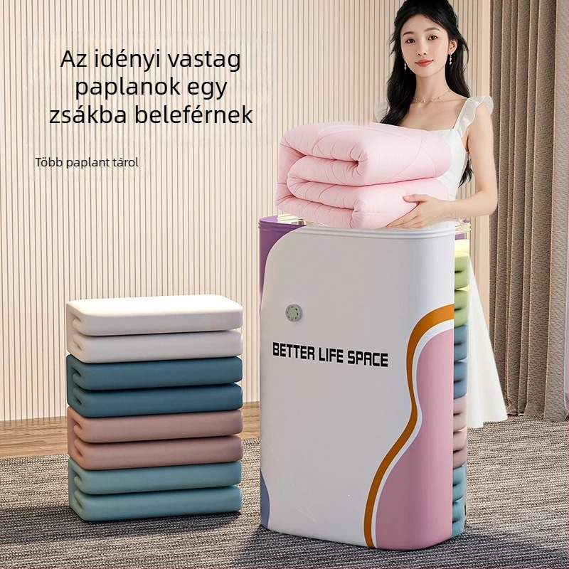 3D tároló kompressziós zsák szezonális ruhákhoz és paplanokhoz – vákuum nélkül