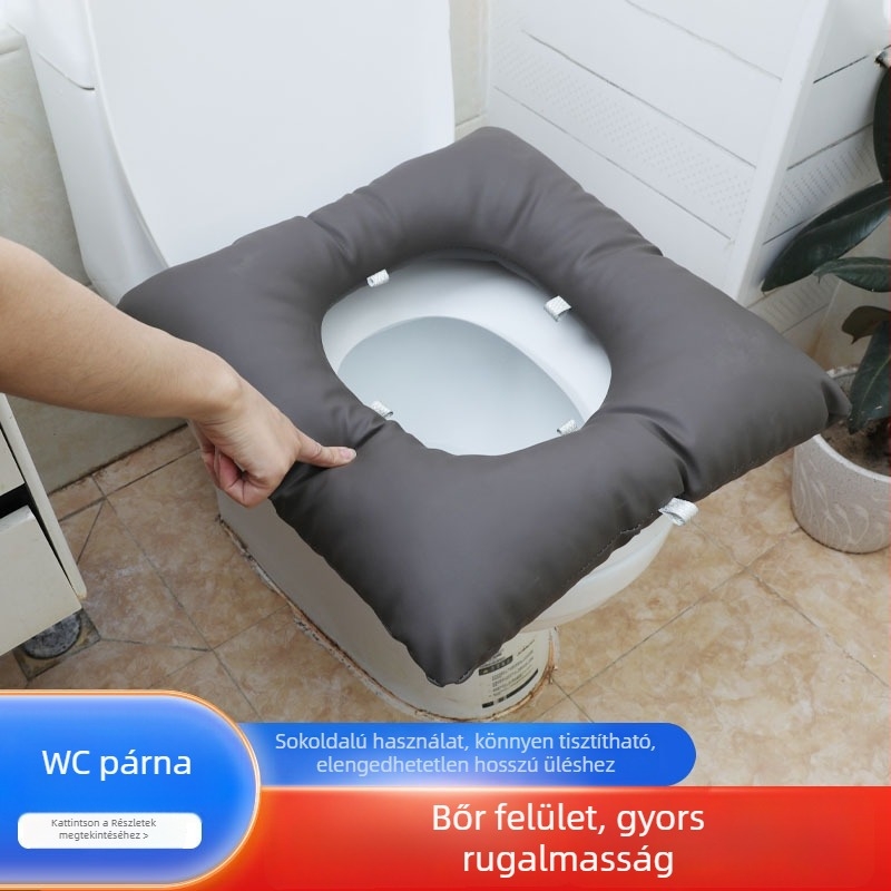 Levehető WC-ülés párna memóriahab töltettel, puha és kényelmes fürdőszobába, modern minimalista stílus