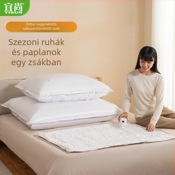 Taili vákuum tömörítő tasak ágyneműhöz és ruházathoz, tiszta fehér, pumpa nélkül, otthoni tároló