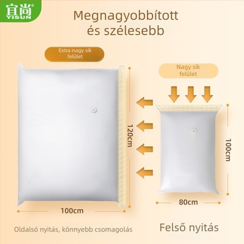 Taili vákuum tömörítő tasak ágyneműhöz és ruházathoz, tiszta fehér, pumpa nélkül, otthoni tároló