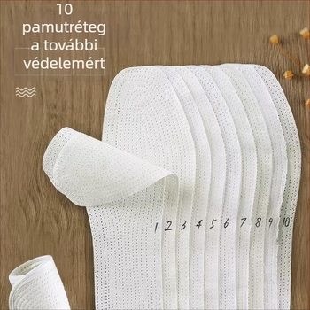 10 réteg pamut talpbetét, izzadságot felszívó, lélegző, uniszex