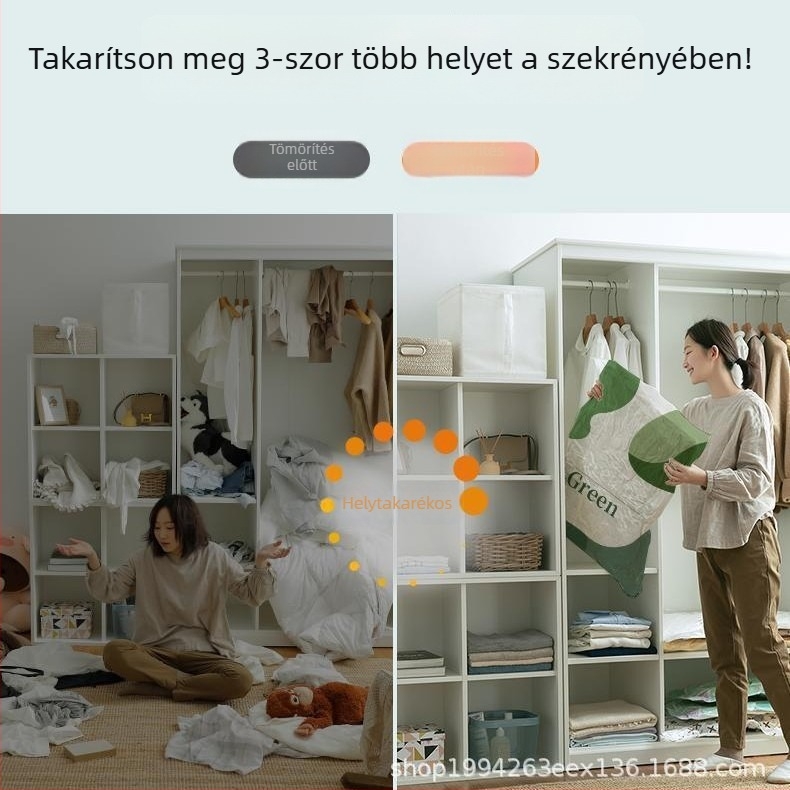 Vákuum tároló táska paplanhoz és ruházathoz – helytakarékos szervező a csomagoláshoz