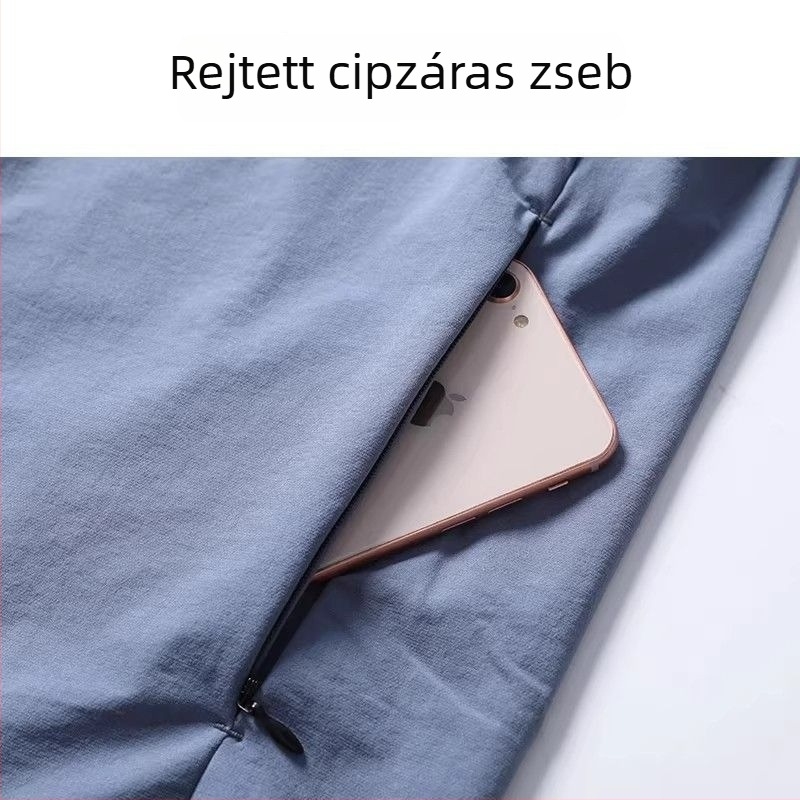 Férfiaknak szélvédő kapucnis sportkabát, könnyű, gyorsan száradó poliészterből