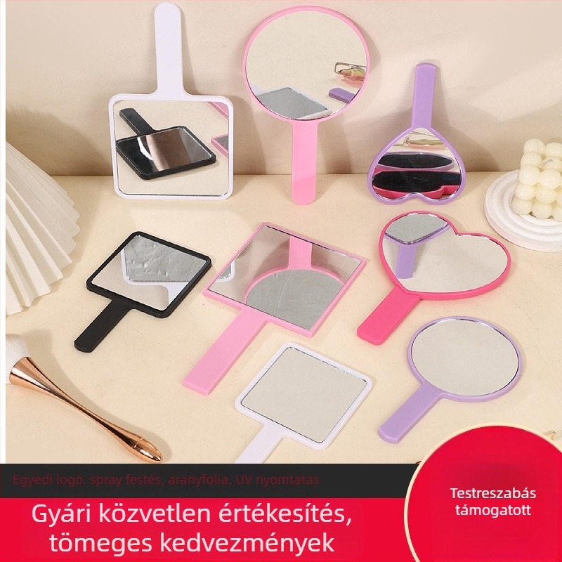 Kézbevehető kozmetikai tükör logónyomtatással reklámcélokra