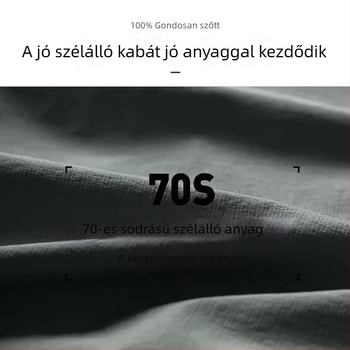 Férfiak számára vékony szélvédett kapucnis sportdzseki tavaszra, futásra és kerékpározásra
