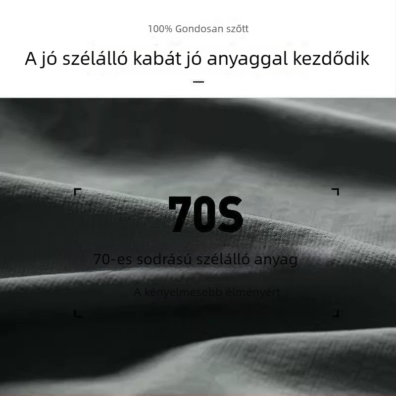 Férfiak számára vékony szélvédett kapucnis sportdzseki tavaszra, futásra és kerékpározásra