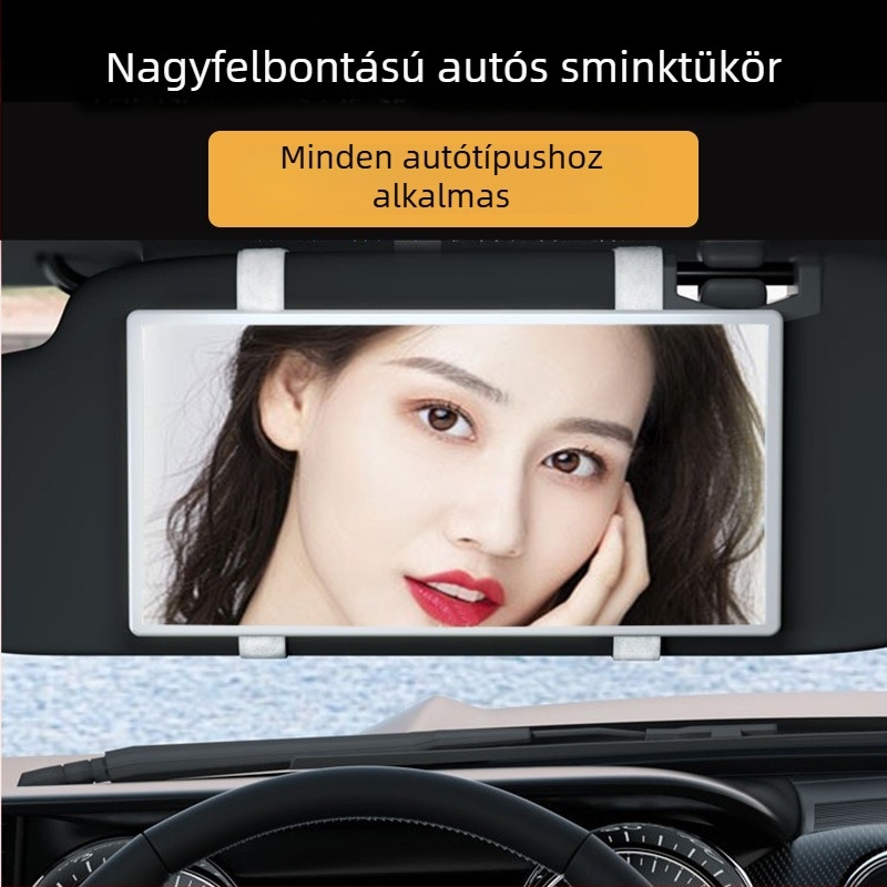 Autó napellenzőjére szerelhető sminktükör és belső sminktükör