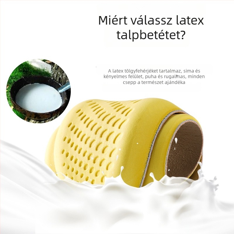 Vastagított valódi bőrből készült talpbetét latexszel, hosszú állás közben is kényelmes, nedvszívó, ütéscsillapító, bőrcipőkhöz, uniszex