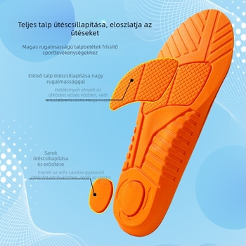 Ütéscsillapító, vastagított latex PU talpbetét kényelmes, szagtalanító, nedvszívó, légáteresztő; katonai edzéshez, futáshoz és kosárlabdához; lépéskönnyű érzet.