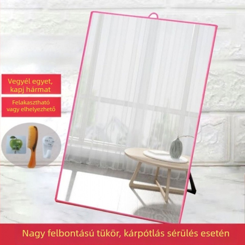 Fürdőszobai falra szerelhető sminktükör, asztali sminktükör – állhat vagy akasztható, otthoni és egyetemi kollégiumi használatra