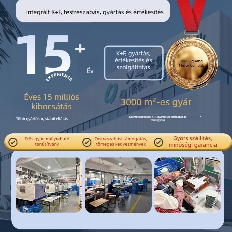 Asztali sminktükör, kétoldalas, minimalista dizájn a hálószobába