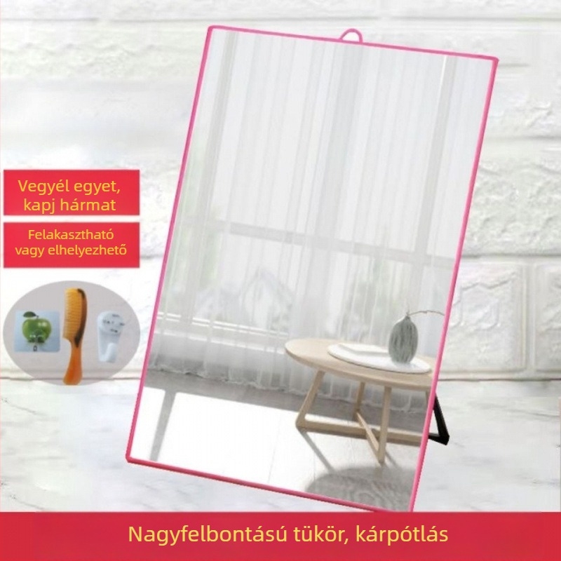 Fürdőszobai sminktükör falra szerelhető vagy asztali használatra, otthonra vagy kollégiumba